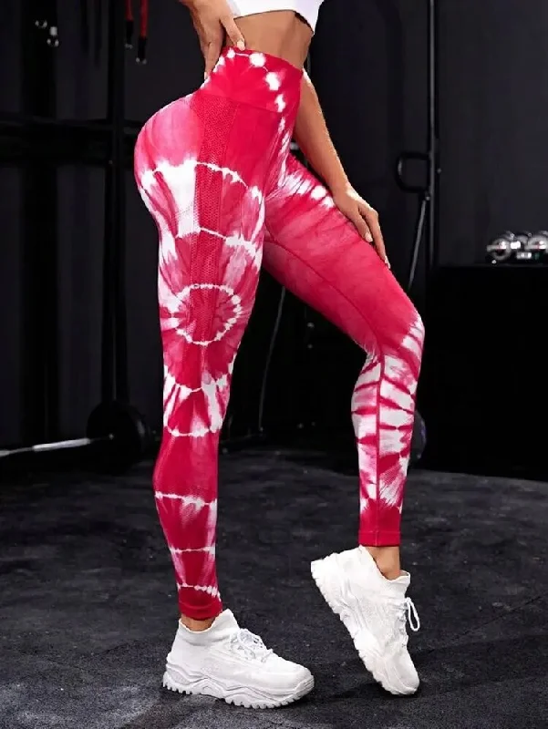 High Waist Tie Dye Seamless Yoga Leggings