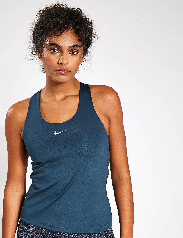 Swoosh Bra Tank - Deep Jungle/White