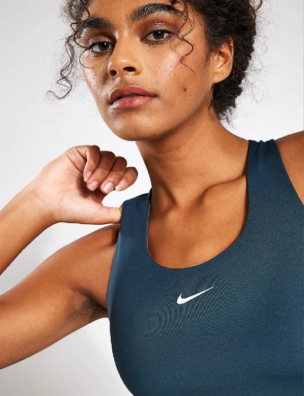 Swoosh Bra Tank - Deep Jungle/White