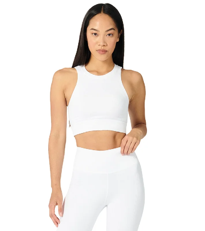 NUX One By One Seamless Yoga Crop Top White