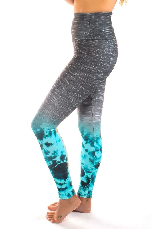 Ocean Striated High Compression Tie Dye Legging