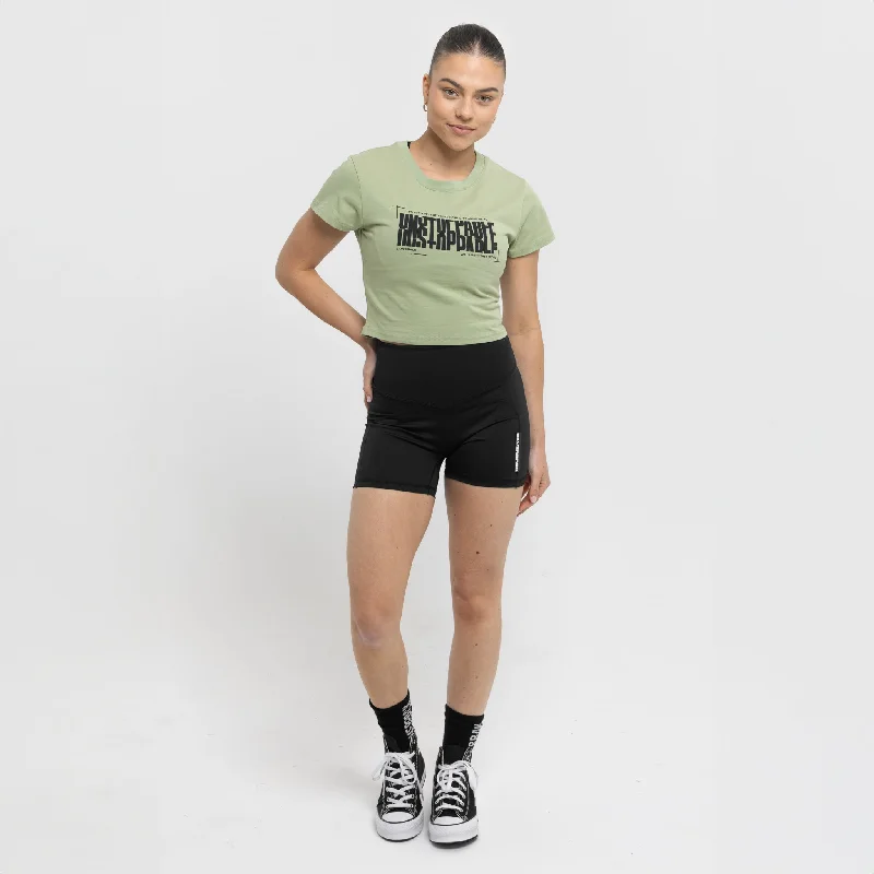 Unstoppable Crop T-Shirt Green