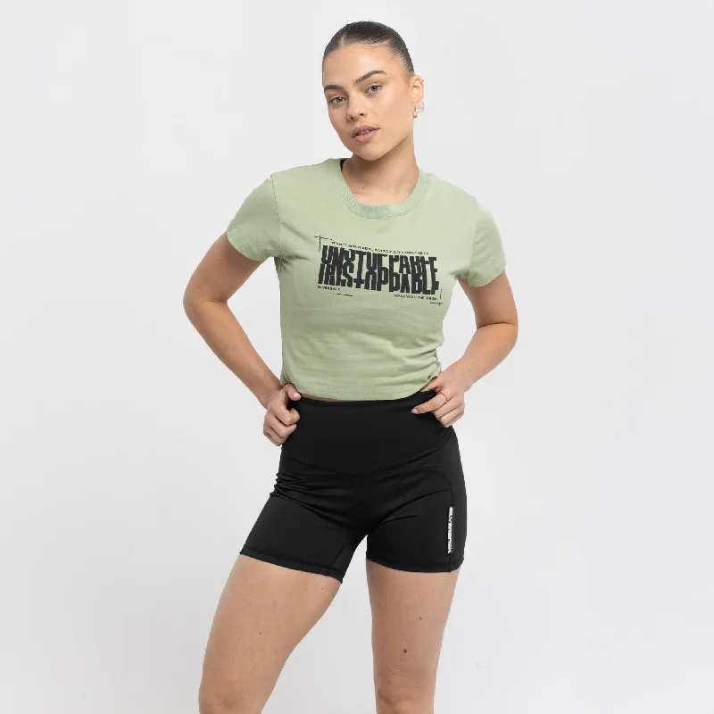 Unstoppable Crop T-Shirt Green