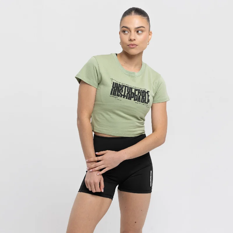 Unstoppable Crop T-Shirt Green