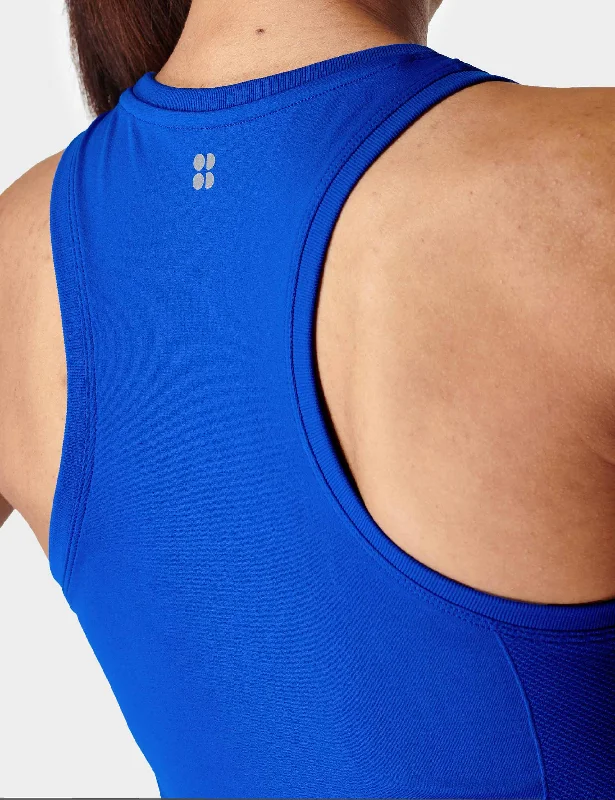 Athlete Seamless Gym Vest - Lightning Blue