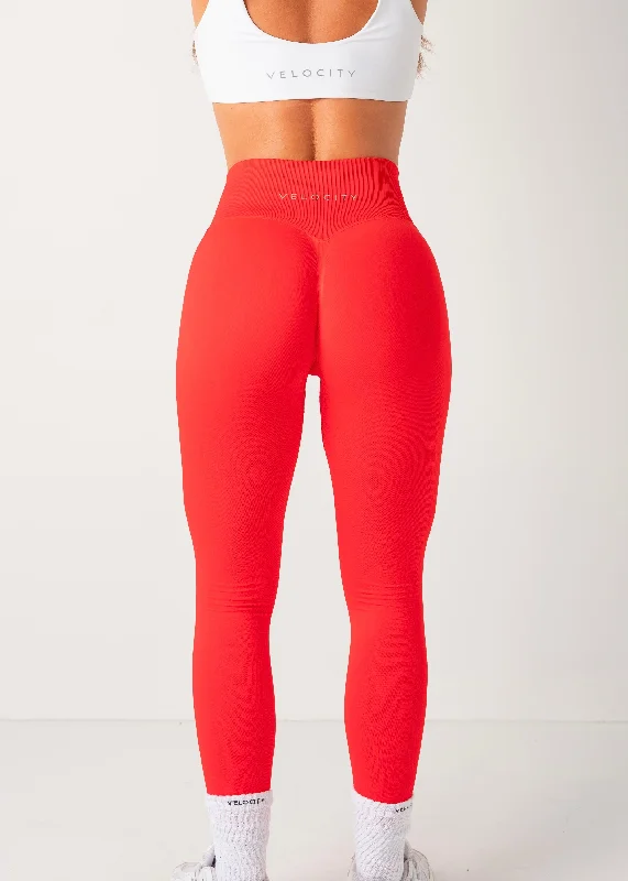 ULTIMATE SEAMLESS SCRUNCH LEGGINGS - POPPY