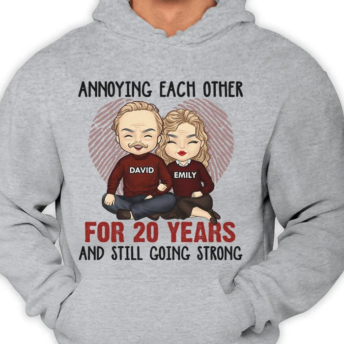 Annoying Each Other For Many Years Still Going Strong - Anniversary Gifts, Gift For Couples, Husband Wife - Personalized Unisex Hoodie