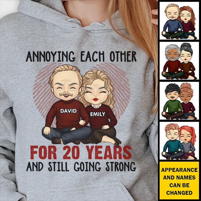 Annoying Each Other For Many Years Still Going Strong - Anniversary Gifts, Gift For Couples, Husband Wife - Personalized Unisex Hoodie