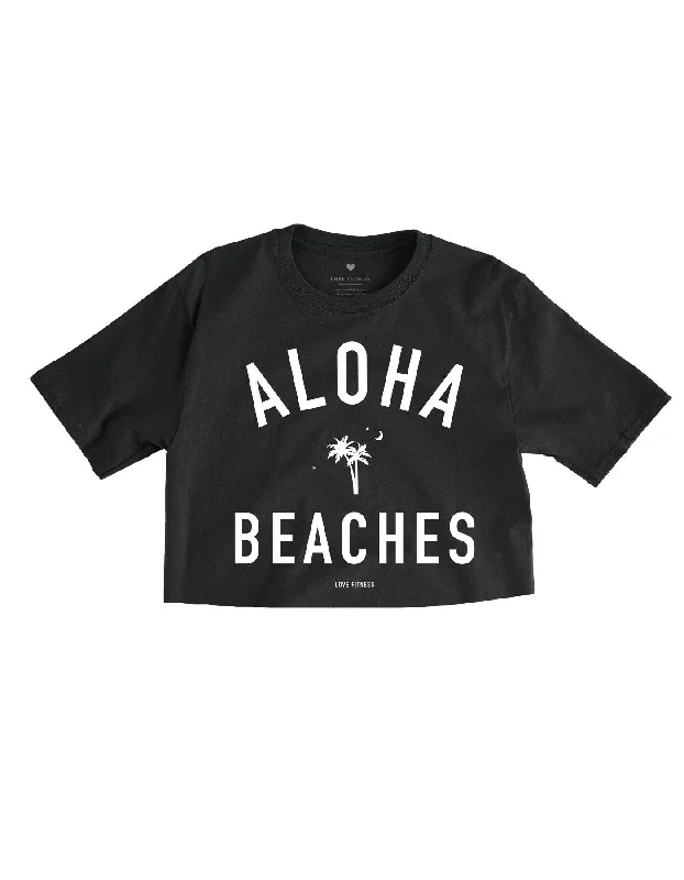 Beaches Crop Tee - Black