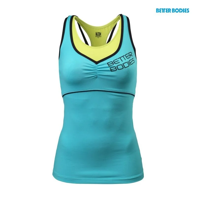 Bette Bodies 2 - Layer Logo Top - Aqua Blue