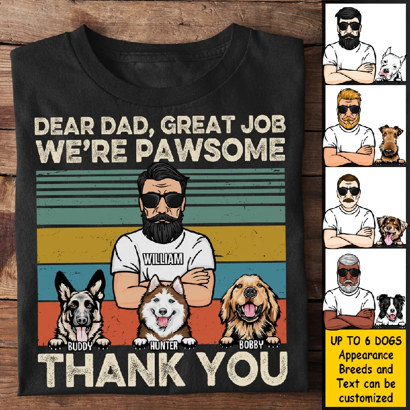 Dear Mom Dad We're Pawsome - Personalized Unisex T-Shirt, Hoodie - Gift For Pet Lovers