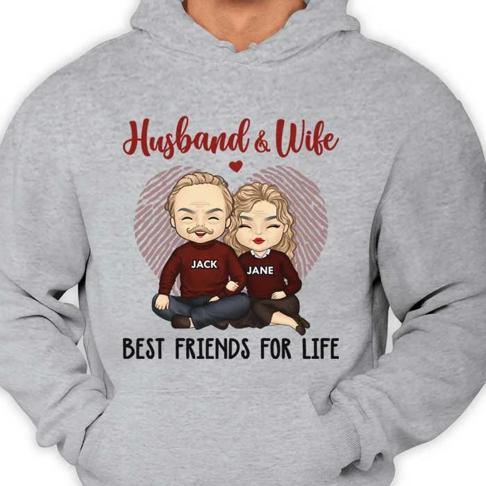 Husband And Wife, Best Friends For Life - Gift For Couples, Husband Wife - Personalized Unisex T-shirt, Hoodie