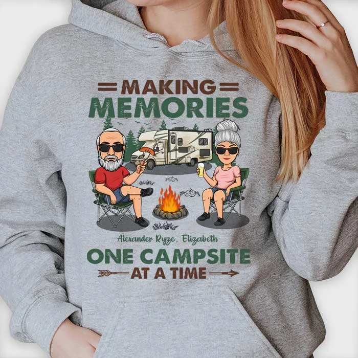 Let's Sit By The Campfire - Personalized Unisex T-shirt, Hoodie - Gift For Bestie, Gift For Camping Lovers