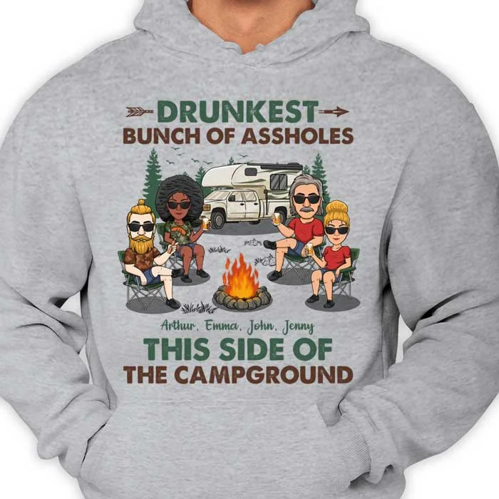 Let's Sit By The Campfire - Personalized Unisex T-shirt, Hoodie - Gift For Bestie, Gift For Camping Lovers