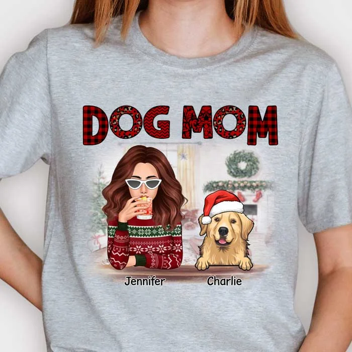 Merry Christmas To The Best Dog Mom Ever - Personalized Unisex T-Shirt, Hoodie, Sweatshirt