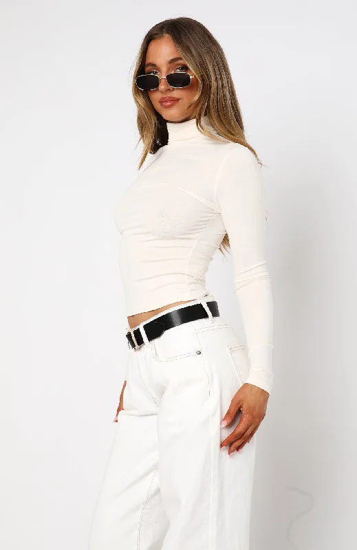 On Rotation Long Sleeve Top Cream