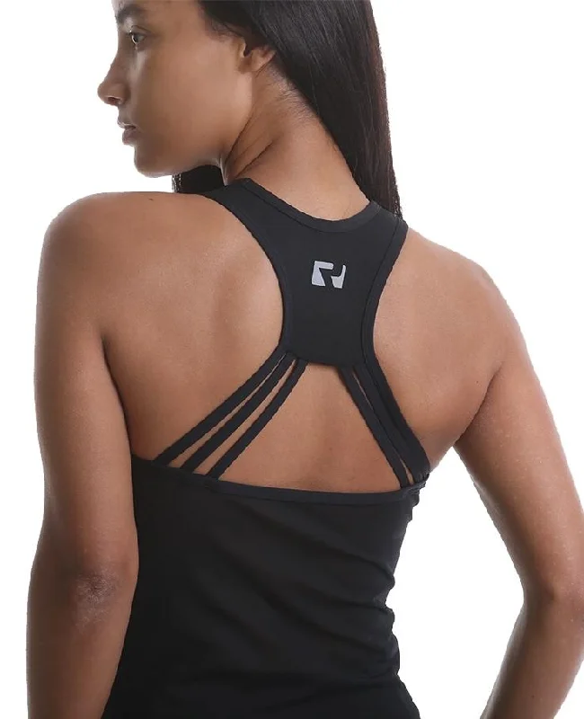 RIPT Cutout Back Vest with Mesh Panels - Black