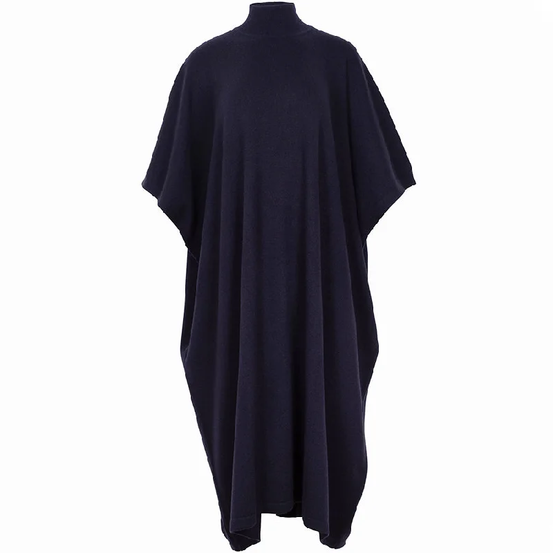 CASHMERE CAFTAN DRESS ""ARIA"" IN NAVY