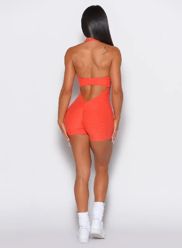 Backless Pocket Bodysuit Short