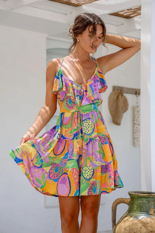 Silky Boho Breanna Mango Mini Dress