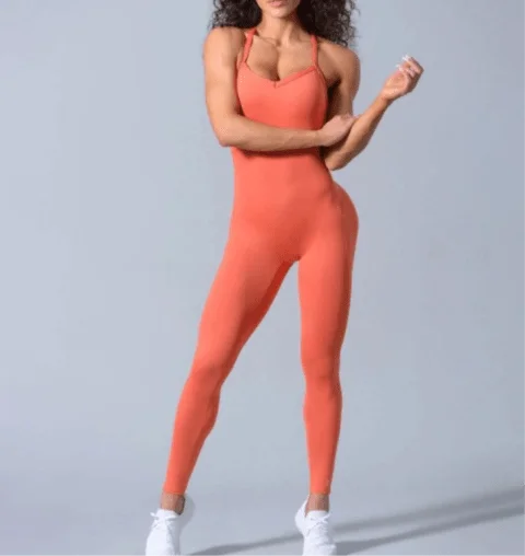 Citrus orange Baller Babe Bodysuit one piece