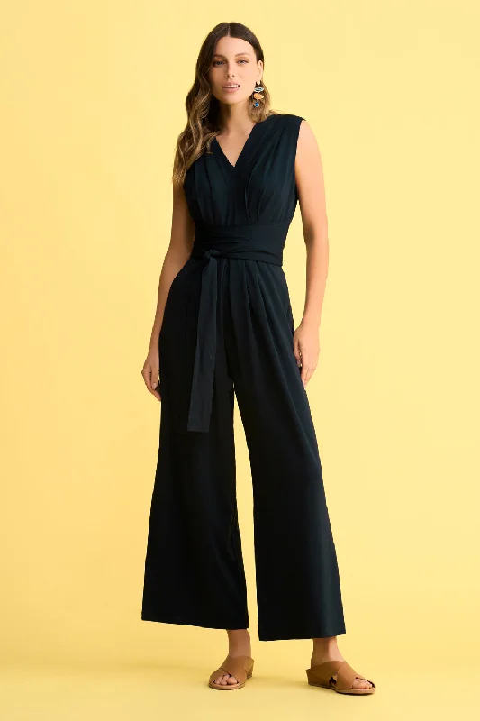 Tie Waist Stretch Jumpsuit