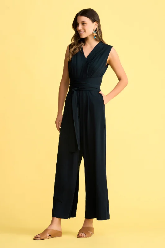 Tie Waist Stretch Jumpsuit