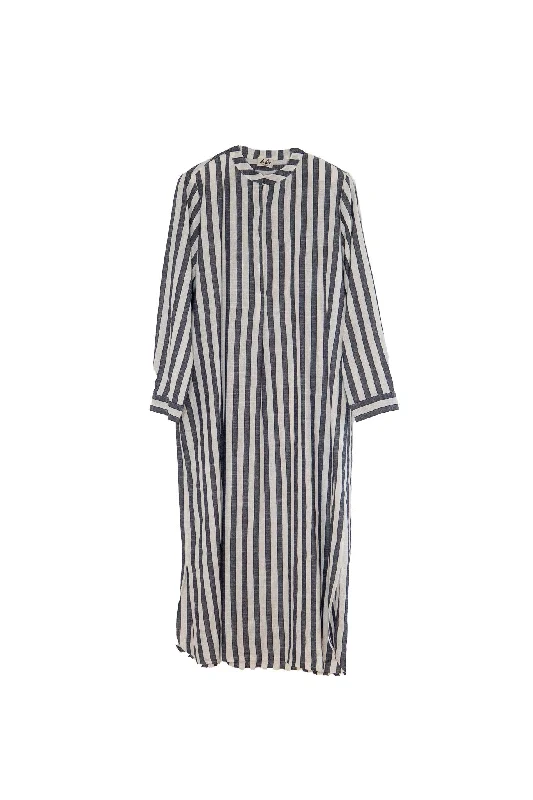 STRIPED COTTON/LINEN CAFTAN ""BENNY 10502""