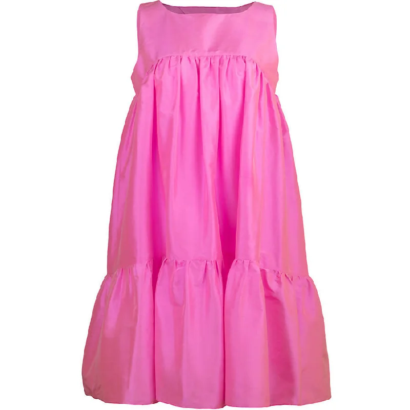 PINK WIDE CUT SILK DRESS ""FILIPA""