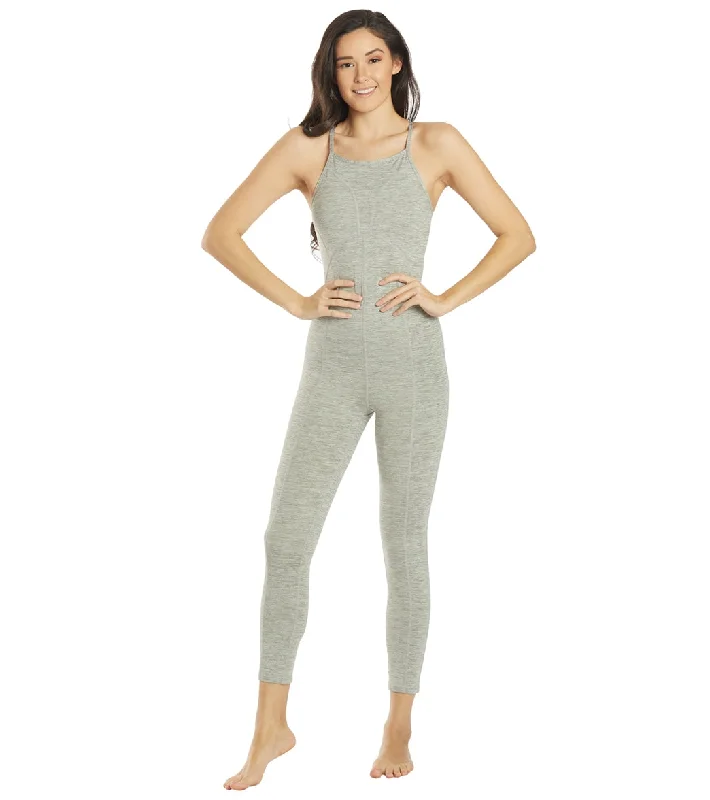 Free People Ashford Side to Side Performance Jumpsuit  Heather Grey