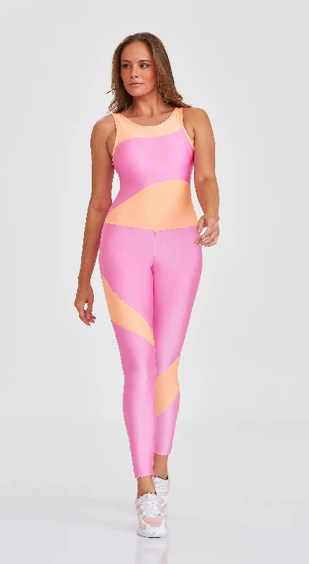 Jumpsuit Atlanta Asymmetric - Pink Glossy