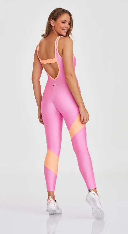 Jumpsuit Atlanta Asymmetric - Pink Glossy