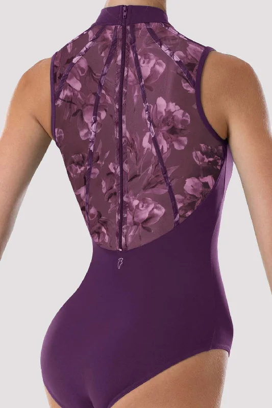 Ladies Lani Floral Zip Back Leotard