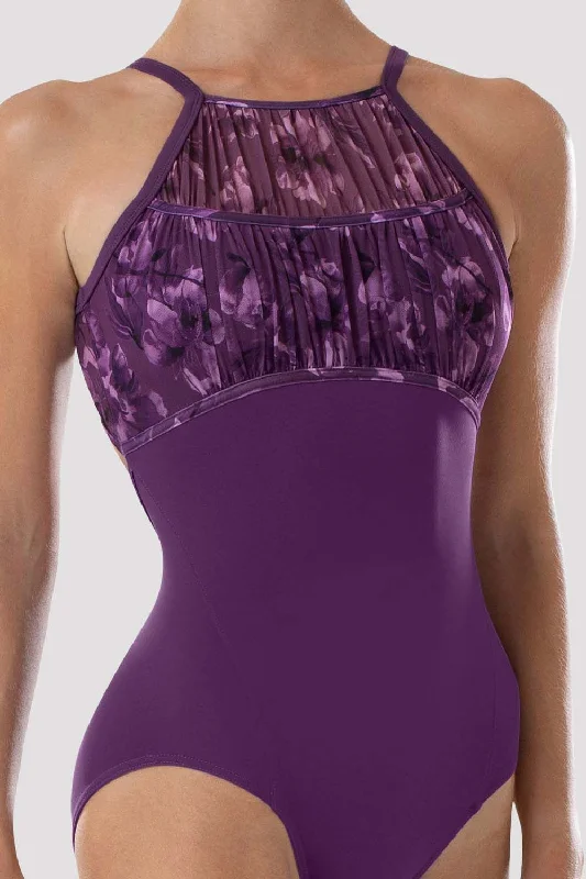 Ladies Rai Floral Halterneck Leotard