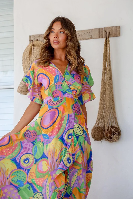 Silky Boho Melon Ava Long Wrap