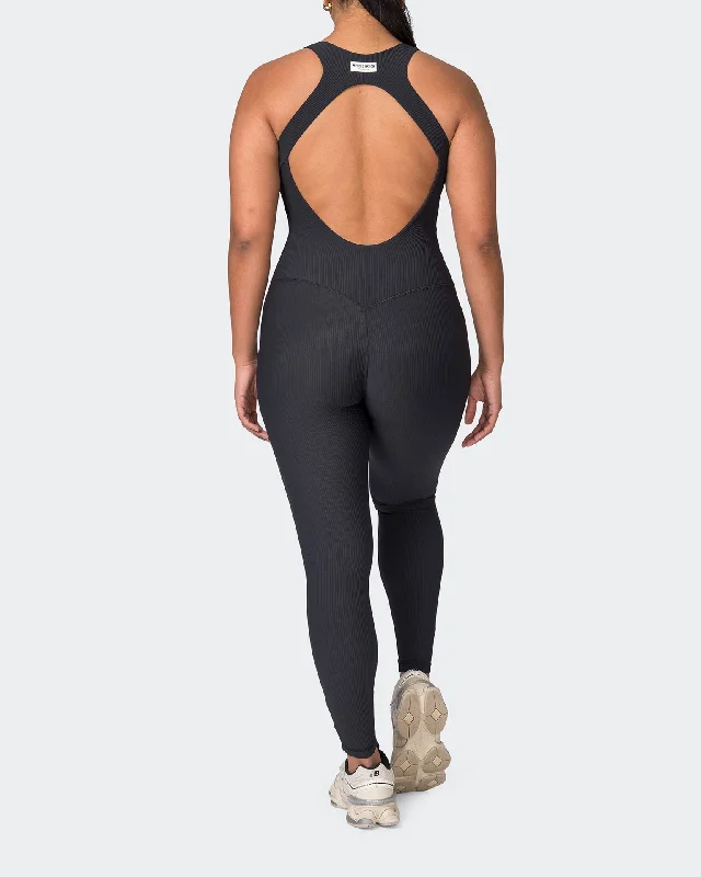 Snatched Rib One Piece - Black