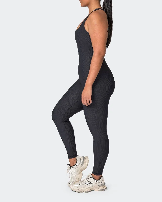 Snatched Rib One Piece - Black