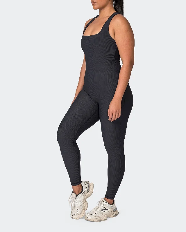 Snatched Rib One Piece - Black