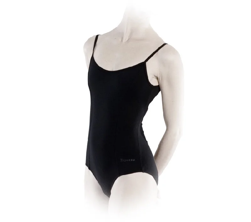 Thin straps leotard Black