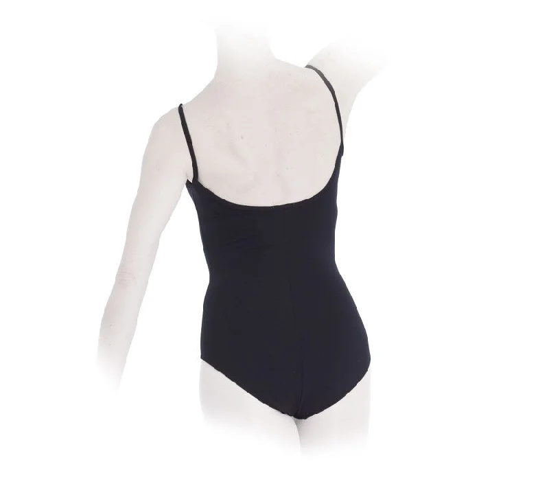 Thin straps leotard Black