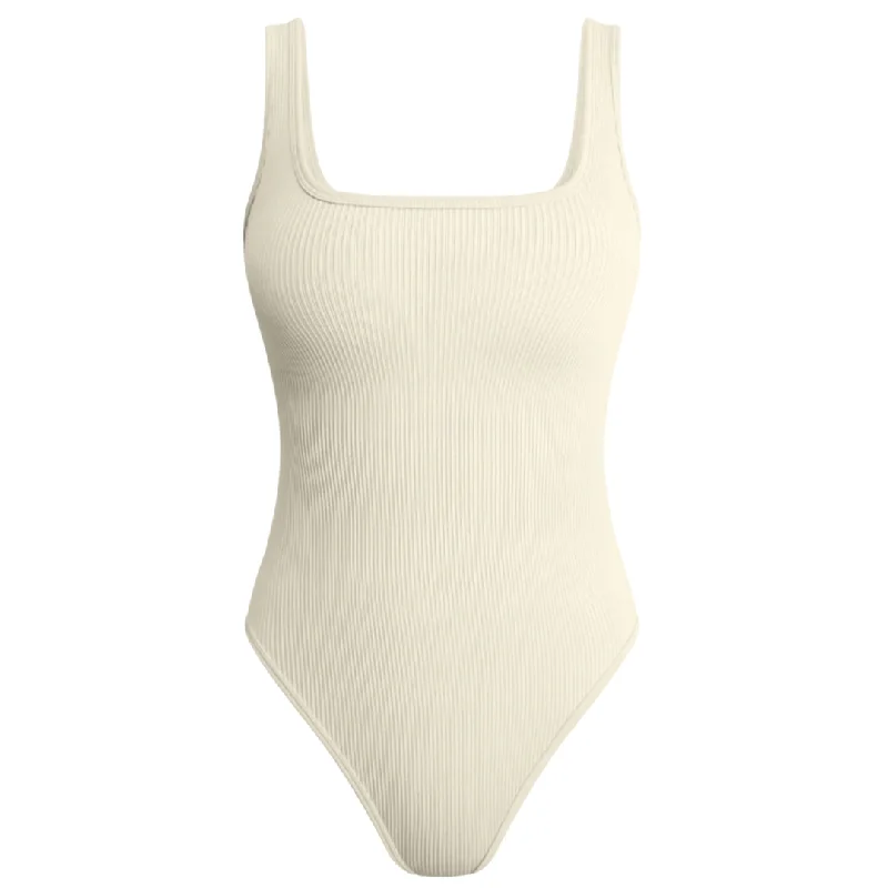 Wide Strap Ribbed Seamless Bodysuit