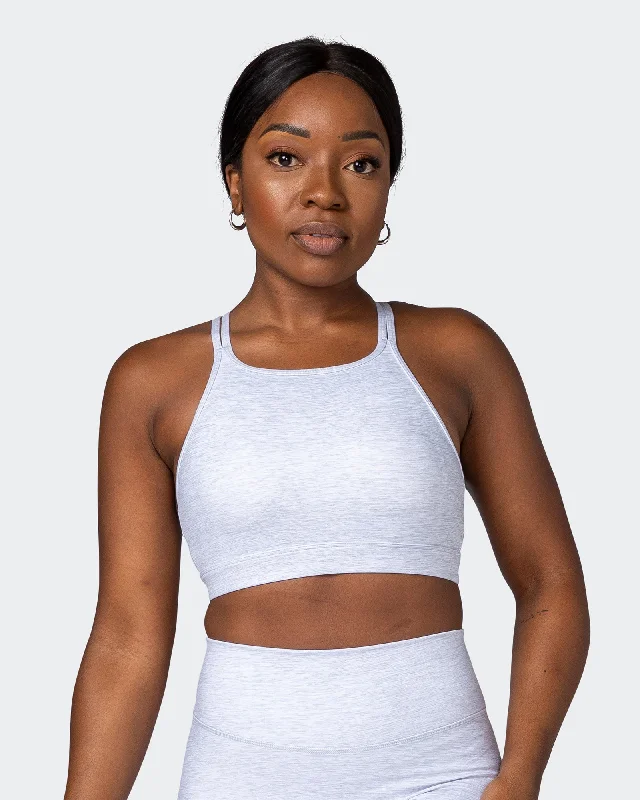 Aim High Bra - White Grey Marl