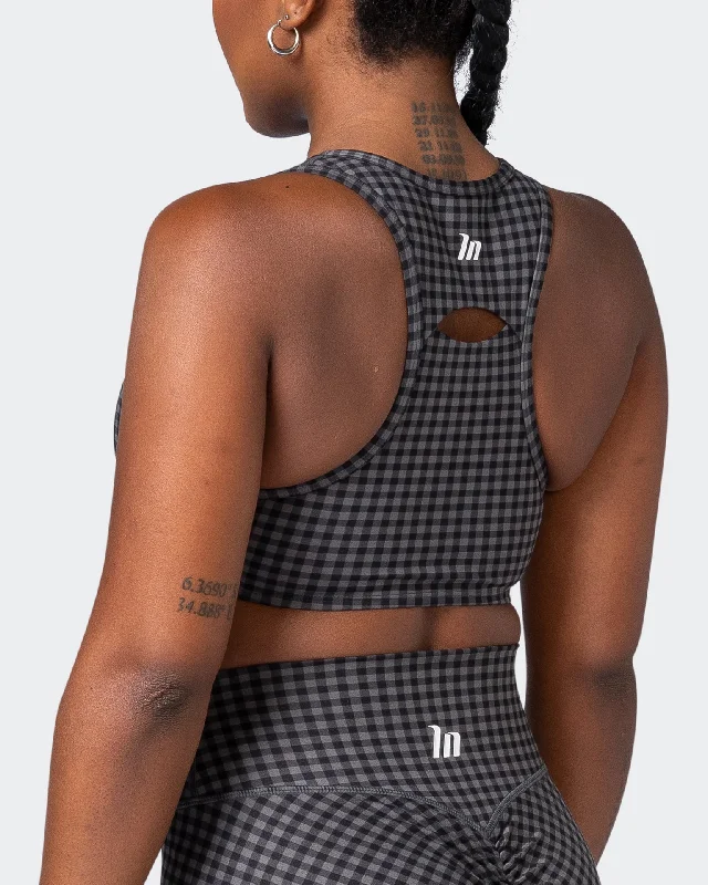 All Rounder Bra - Monochrome Check Print