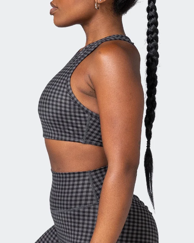 All Rounder Bra - Monochrome Check Print