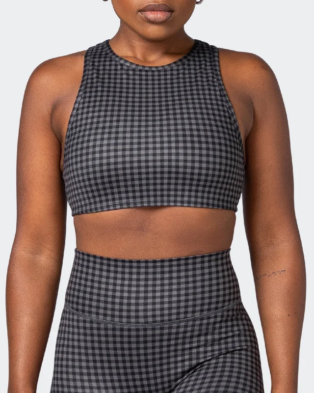 All Rounder Bra - Monochrome Check Print