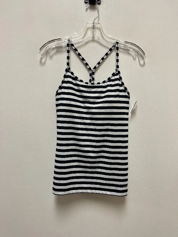 Athletic Tank Top By Champion In Black & White, Size: Xs