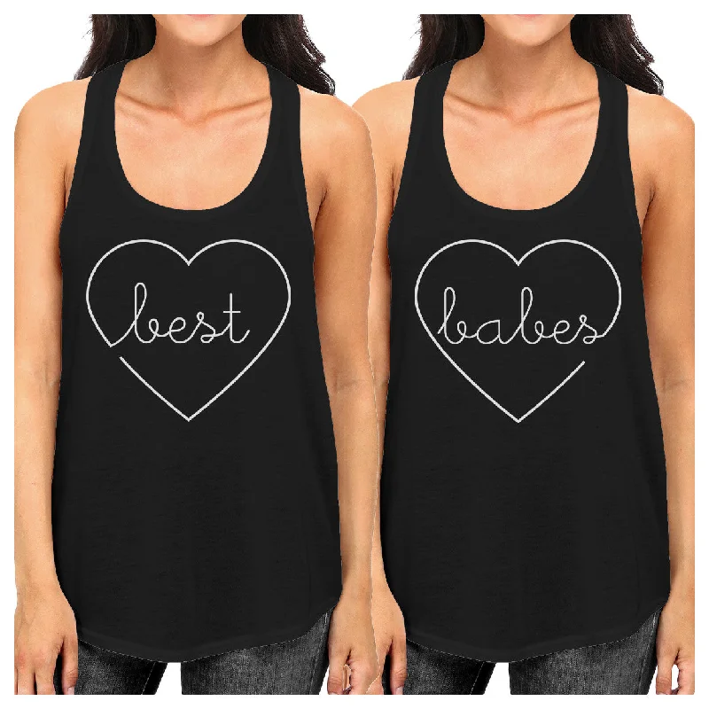 Best Babes BFF Matching Black Tank Tops