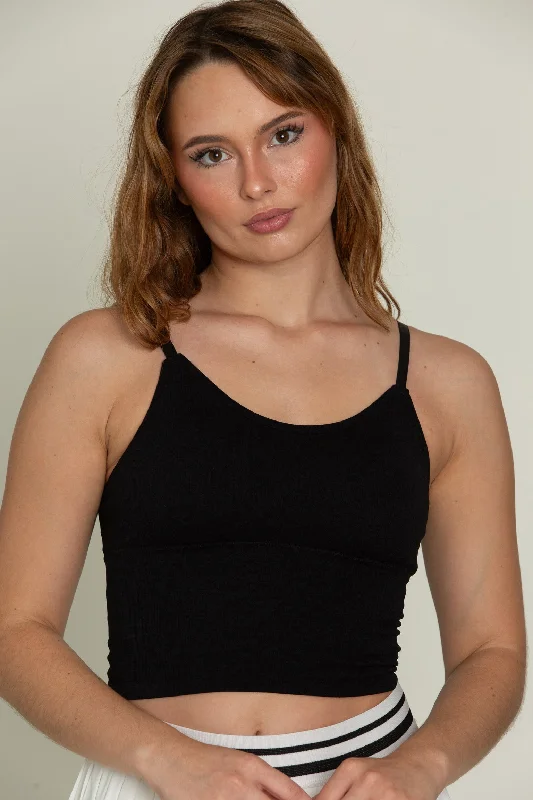 Black Original Ribbed Yoga Tank Top