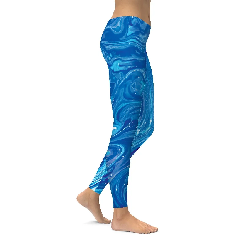 Blue Swirl Leggings