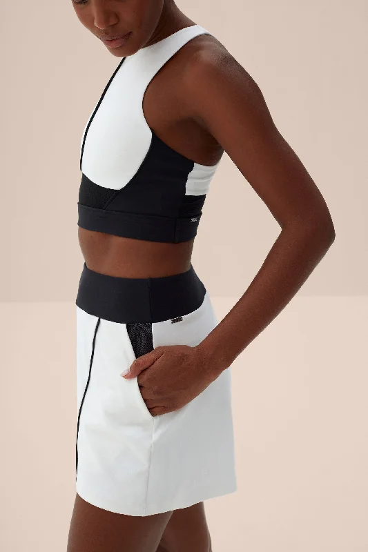 B&W Neopren® Zip-Up Sports Bra